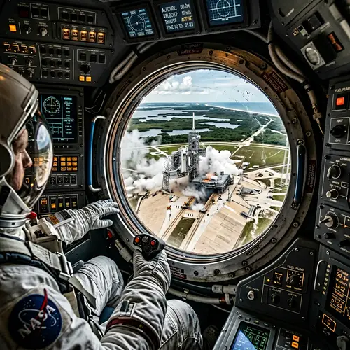 Inside Rocket Cockpit: Astronaut's View of Nature