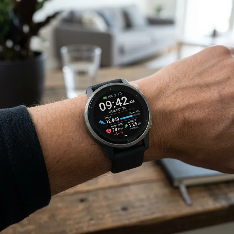 Detailed Garmin Venu Smart Watch Mockup