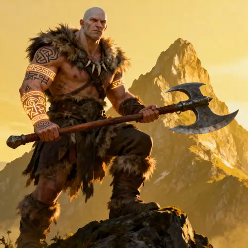 Goliath Barbarian Fantasy Character Portrait