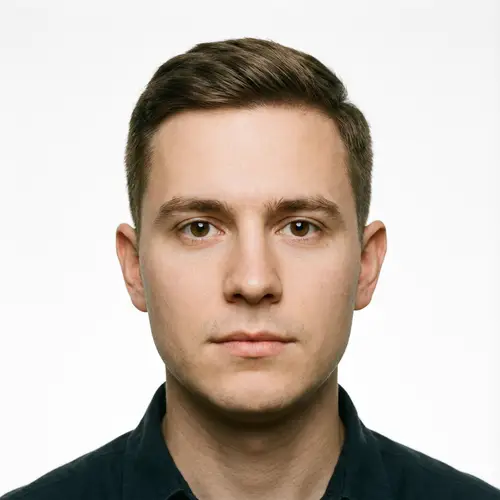 Professional Passport-Style Photograph