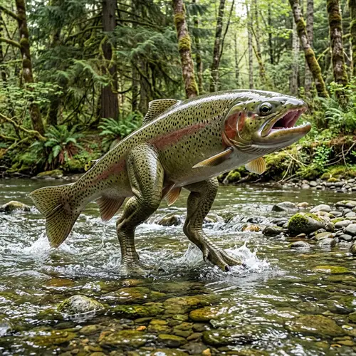 Monstrous Two Legged River Trout