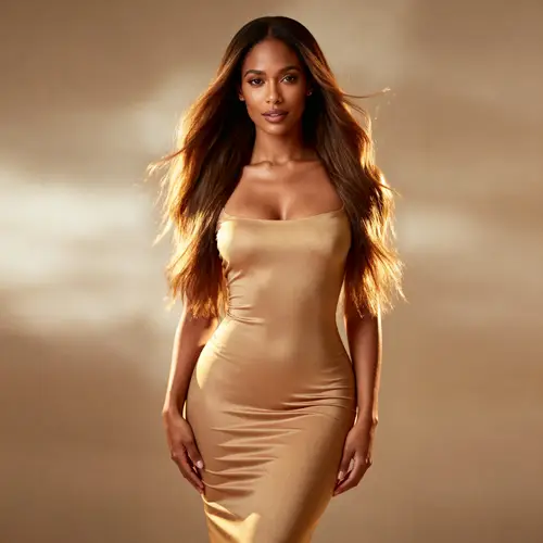 Stunning Biracial Woman with Beautiful Figure