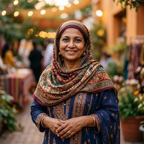South Asian Woman Wearing Hijab - Cultural Identity
