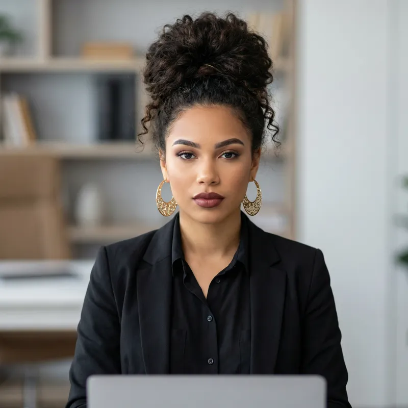 Elegant Bi-Racial Woman in Professional Portrait