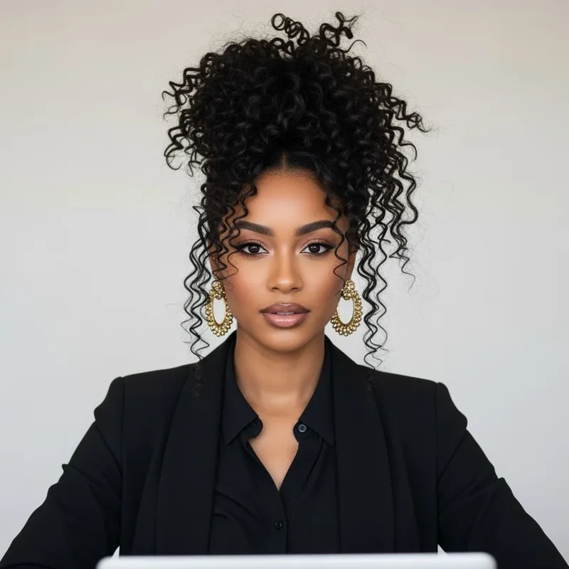 Elegant Bi-Racial Woman in Professional Portrait