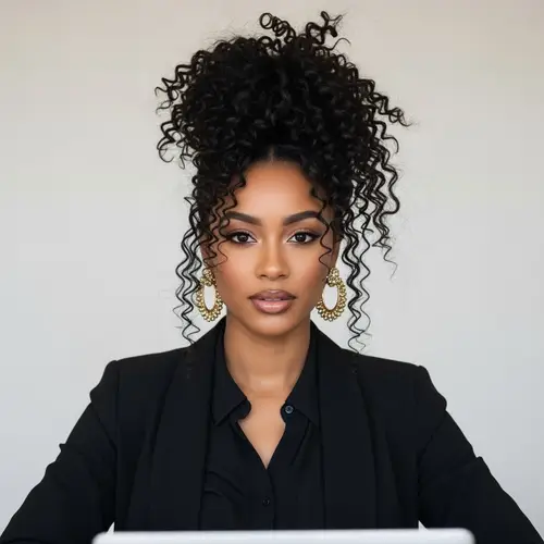 Elegant Bi-Racial Woman in Professional Portrait