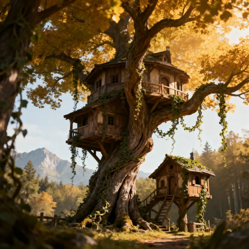 Majestic Medieval Treehouse in the Mountains