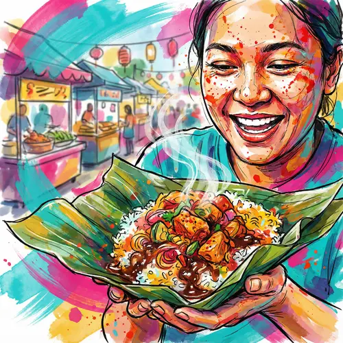Nasi Cokot: Delightful Indonesian Cuisine Artwork