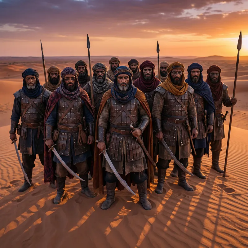Ancient Arabian Warriors: Weathered Middle-Eastern Heroes