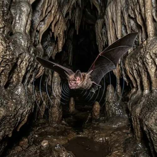 Blind Bat Navigating Mysterious Cave | Echolocation Exploration