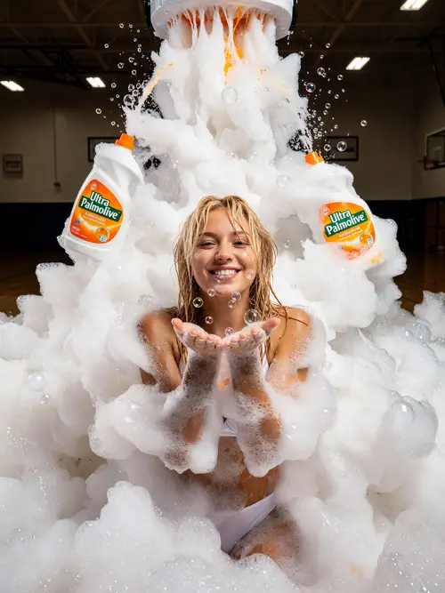 Foam Party Photoshoot: Fun & Flirty Moments
