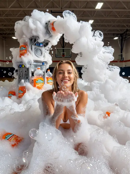 Exciting Foam Party Photoshoot Fun