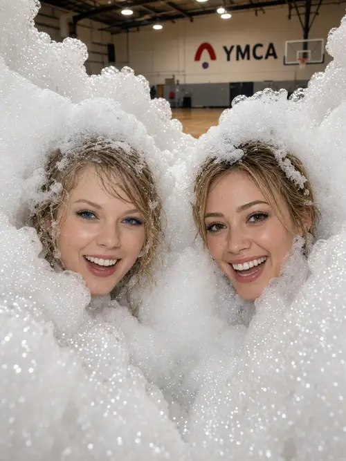 Taylor Swift & Hilary Duff's Fun Foam Party