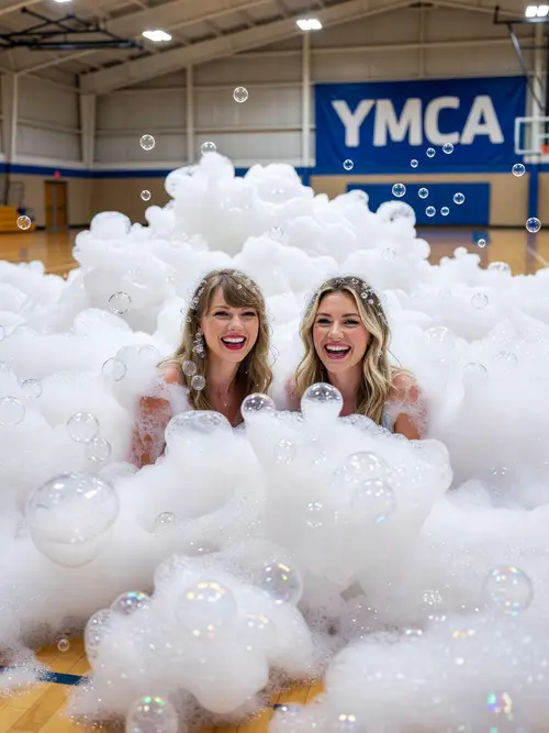 Taylor Swift and Hilary Duff's Epic Foam Party