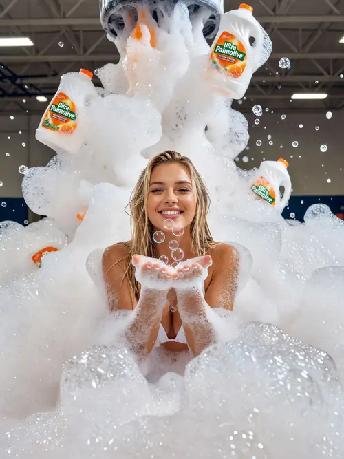 Foam Party Photoshoot: Fun & Flirty Moments