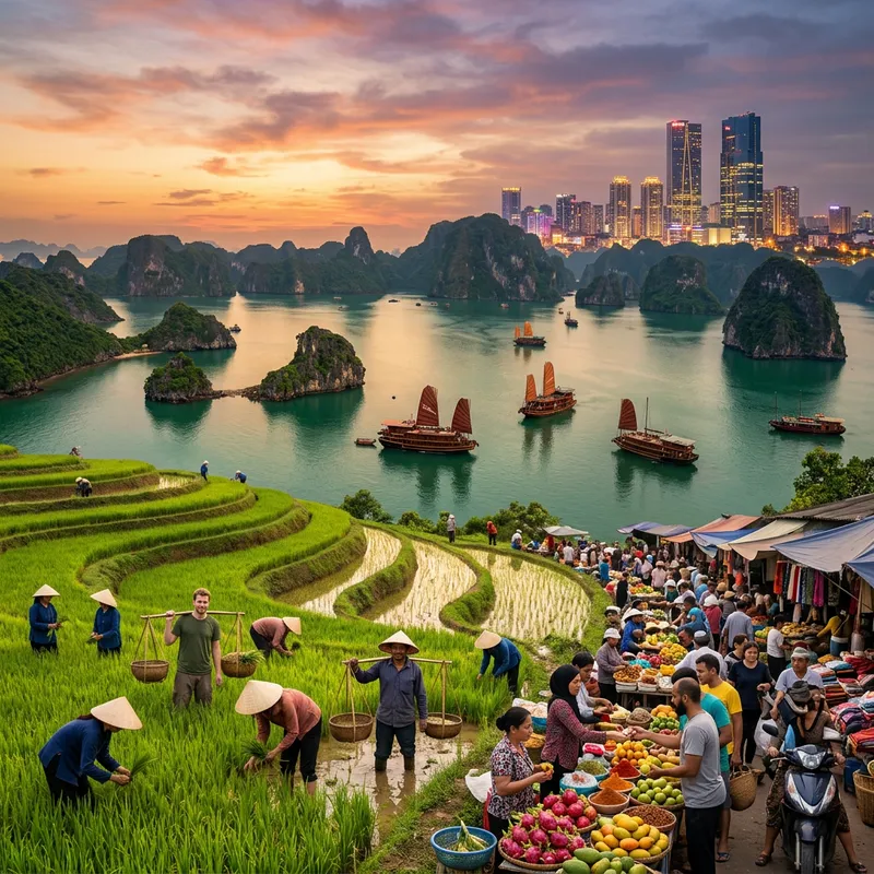 Vietnam Landscapes: Terraces, Karsts & Markets