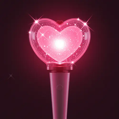 Heart-Inspired Kpop Light Stick in Pink