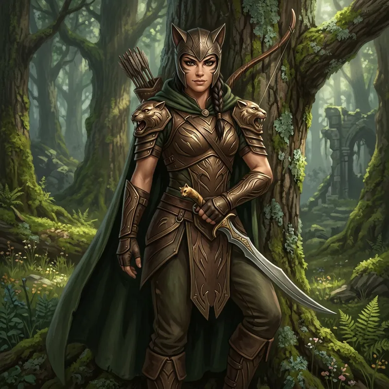 Sexy Woman Cat Warrior - Fierce and Fiercely Beautiful