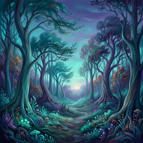 Enchanting Twilight Forest Artwork