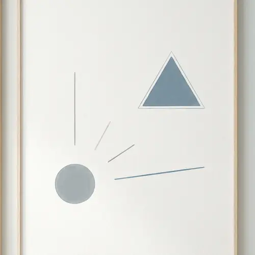 Abstract Minimalist Art: Tranquil Geometric Designs in Soft Colors
