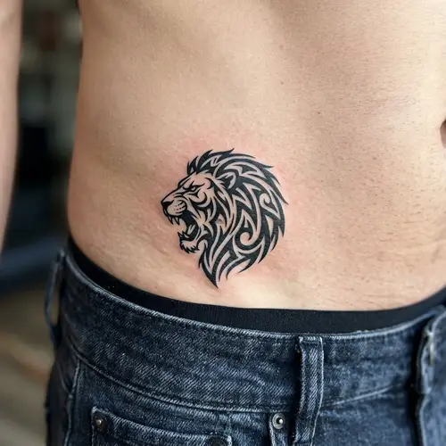 Fierce Lion Tribal Tattoo Design | Masculine Energy