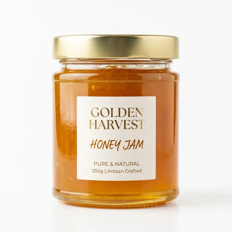 Smooth Honey Jam | Stylish Jar | White Background