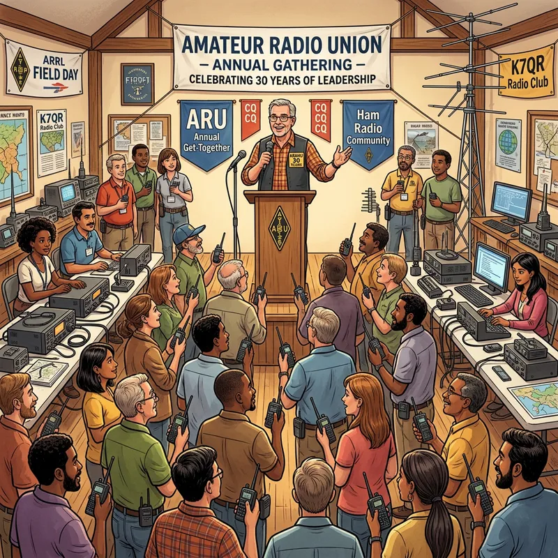 Diverse Crowd in Annual Radio Amateurs Meeting with Veteran Chairman