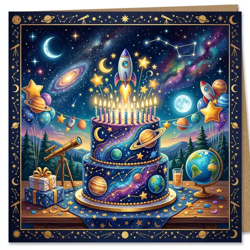 Birthday Card for Astronomy Enthusiast Kirill