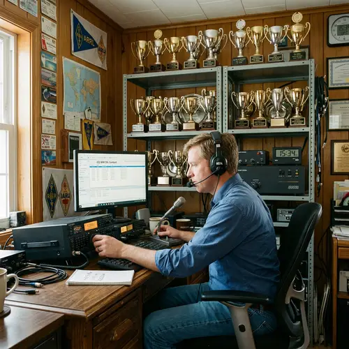 40-Year-Old Caucasian Male Athlete in Radio Competitions