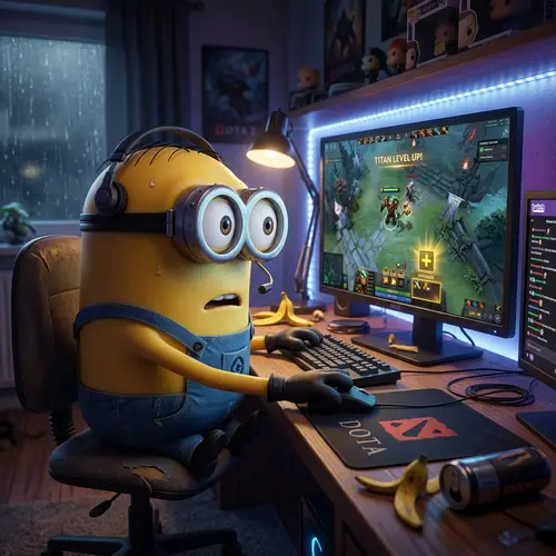 Minion Plays DOTA and Levels Up Titan