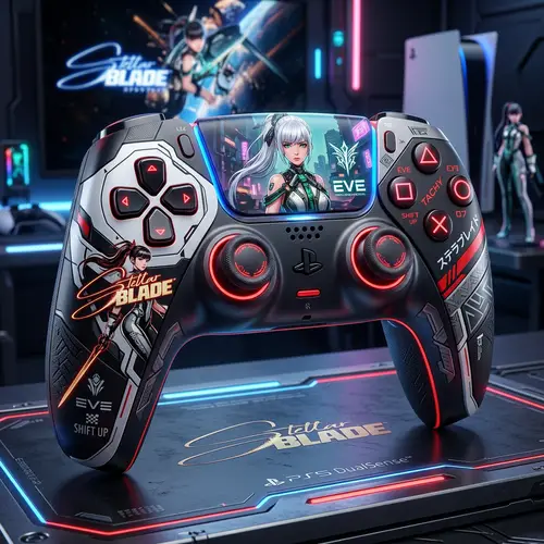 PS5 Controller with Stellar Blade Eve Theme