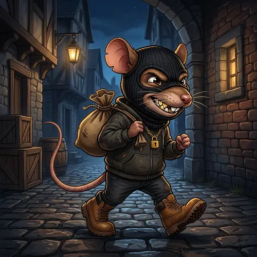 Sneaky Thief Mouse Animation - Mischief on the Move