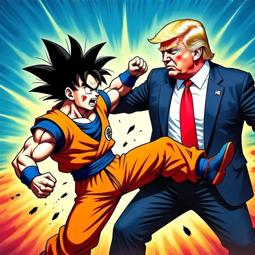 Goku vs. Trump: Epic Comic Book Showdown
