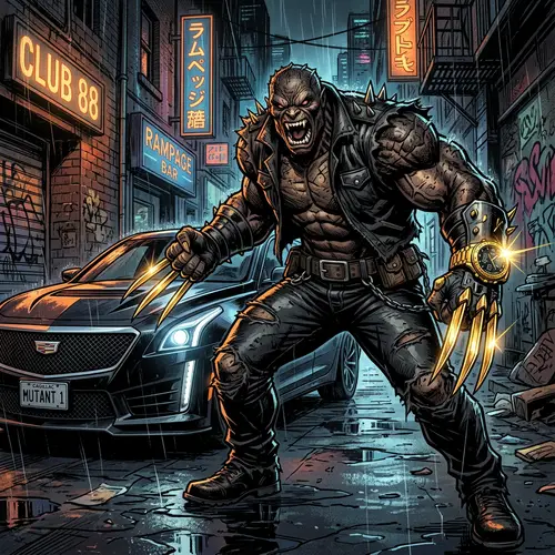 Mutated Warrior with Gold Claws & Cadillac