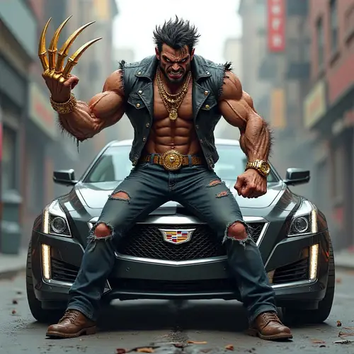 Mutated Warrior with Gold Claws & Cadillac