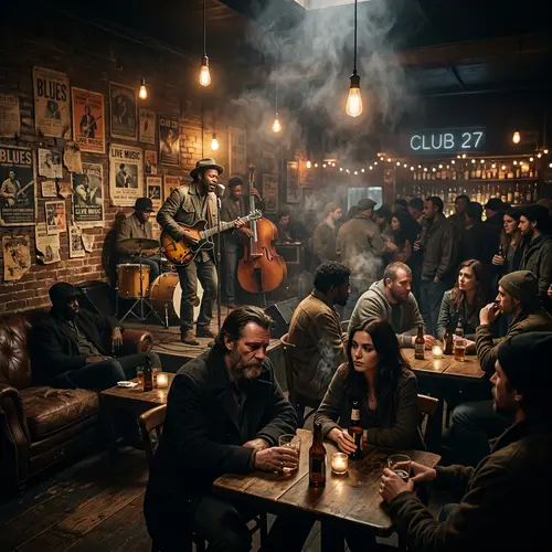 Experience the Melancholic Vibe at Club '27' | Vintage Decor & Blues Music