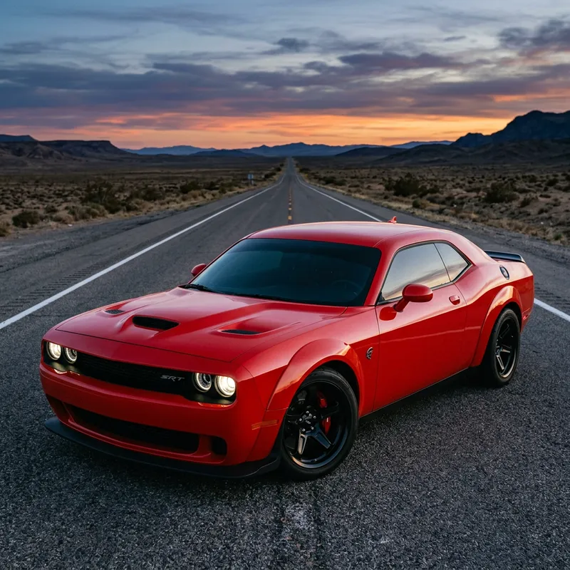 Sleek Hellcat: Iconic Muscle Car