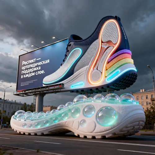 3D Orthopedic Shoe Billboard Design