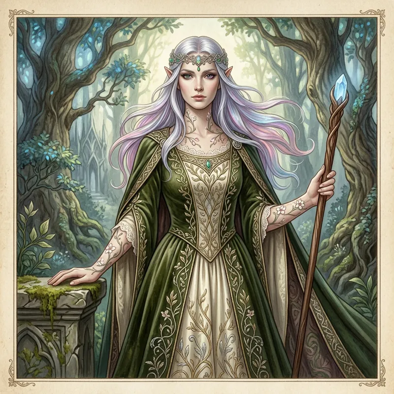 Enchanting Elf with Unique Hair and Mesmerizing Eyes