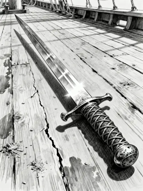 High-Quality Pencil Drawing of a Dueling Sabre