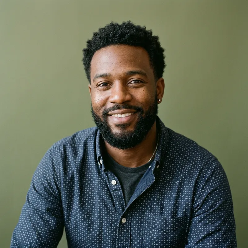 Warm Portrait of a Black Man in His 30s