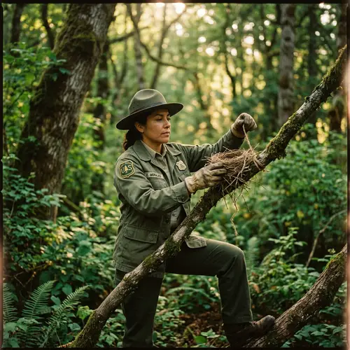 Heroic Forest Ranger Preserving Nature's Beauty