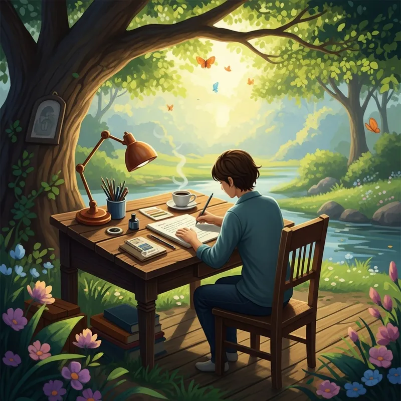 The Writer's Dawn: Crafting Dreams on Paper