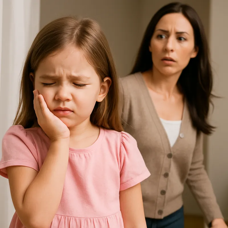 Toothache Troubles: A Mother’s Caring Moment Toothache Troubles: A Mother’s Caring Moment
