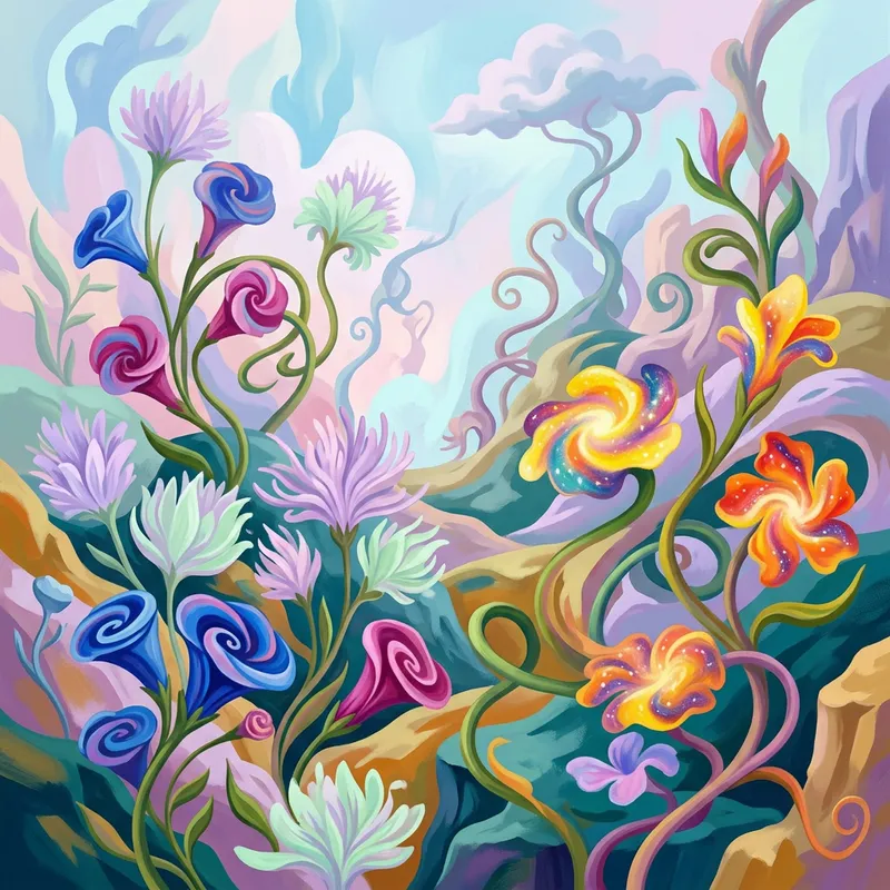 Abstract Floral Arrangements - Colorful Artistry