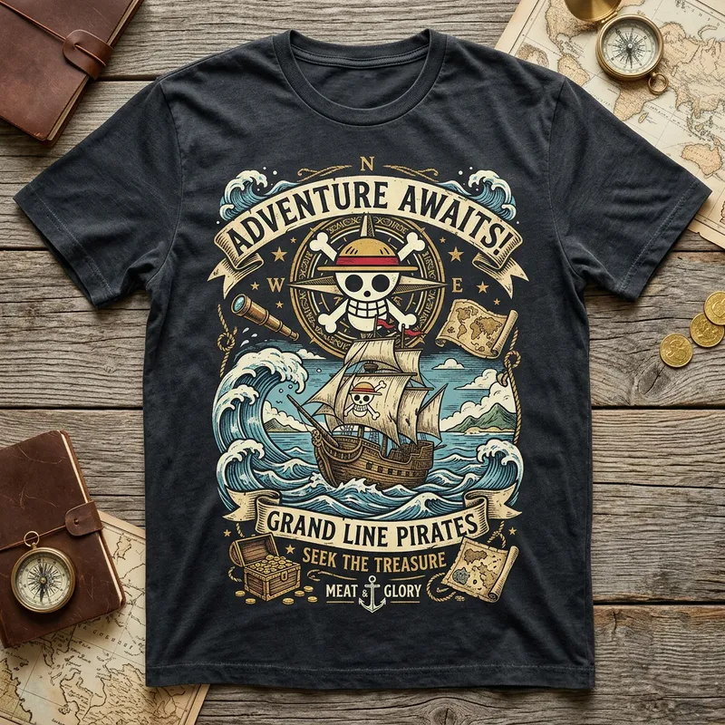 Adventure Pirate Style T-Shirt | Bold Design