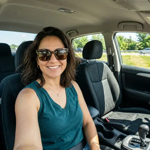 Summer Selfie of a 42-Year-Old Hispanic Woman