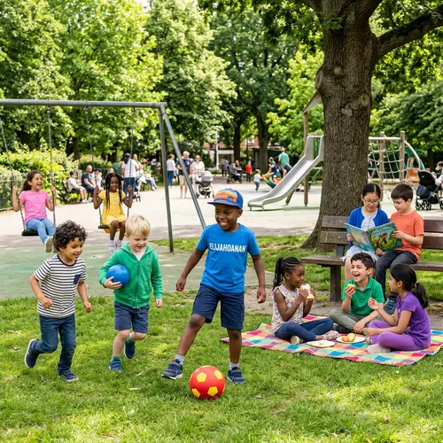 Diverse Group of Kids Playing in Park - Elijahonan