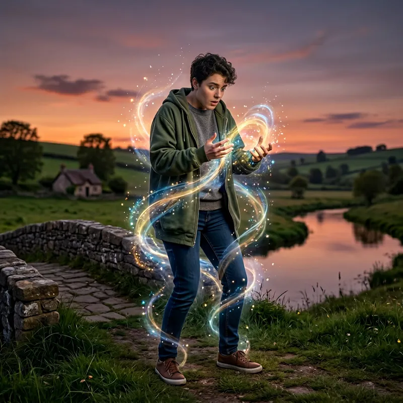 Magical Transformation: Male to Female In Enchanted Landscape