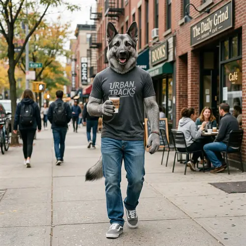 Male Grey German Shepherd Fursona Character Design